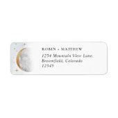 Elegant Celestial Wedding Return Address Label (Voorkant)