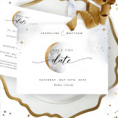 Elegant Celestial Wedding Save the Date Briefkaart