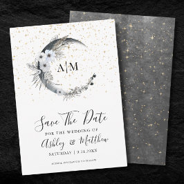 Elegant Celestial Wedding Save the Date Kaart
