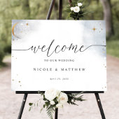 Elegant Celestial Wedding Welcome Sign Poster