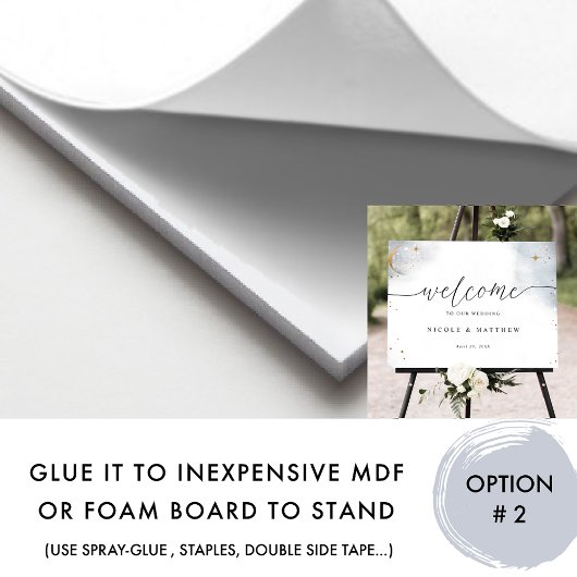 Elegant Celestial Wedding Welcome Sign Poster