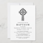 Elegant Celtic Cross Baptisme Kaart (Voorkant)