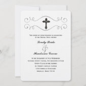 Elegant Celtic Cross katholieke bruiloft Uitnodigi Kaart (Voorkant)