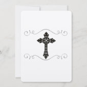 Elegant Celtic Cross katholieke bruiloft Uitnodigi Kaart (Achterkant)