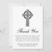 Elegant Celtic Cross Photo Memorial Bedankkaart (Voorkant)