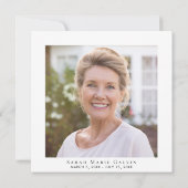 Elegant Celtic Cross Photo Memorial Square Bedankkaart (Achterkant)