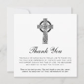 Elegant Celtic Cross Photo Memorial Square Bedankkaart (Voorkant)