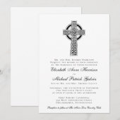 Elegant Celtic Cross Wedding Kaart (Voorkant / Achterkant)