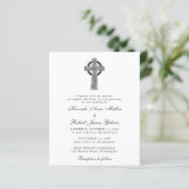 Elegant Celtic Cross Wedding Uitnodiging (Staand voorkant)