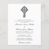 Elegant Celtic Cross Wedding Uitnodiging (Voorkant)