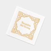 Elegant Celtic Knot Lijst verjaardagsfeestje Folie Servetten (Links)