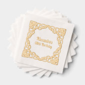 Elegant Celtic Knot Lijst verjaardagsfeestje Folie Servetten (Insitu (Gestapeld))