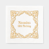 Elegant Celtic Knot Lijst verjaardagsfeestje Folie Servetten (Voorkant)