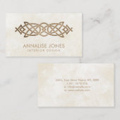 Elegant Celtic Knot Ornament -  Gold Visitekaartje (Voorkant / Achterkant)