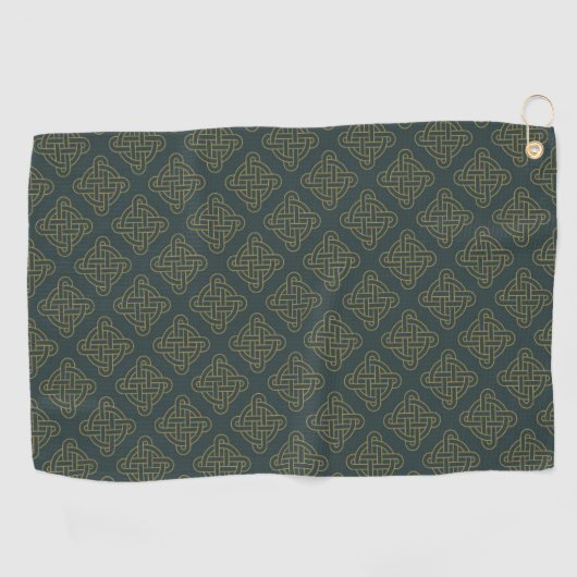 Elegant Celtic Knot Pattern Golfhanddoek (Horizontaal)