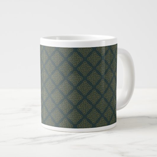 Elegant Celtic Knot Pattern Grote Koffiekop (Voorkant rechts)