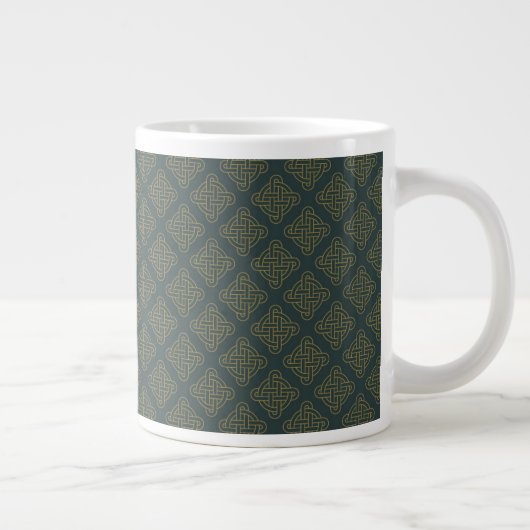 Elegant Celtic Knot Pattern Grote Koffiekop (Rechts)