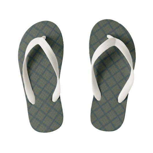 Elegant Celtic Knot Pattern Kinder Teenslippers (Voetbed)