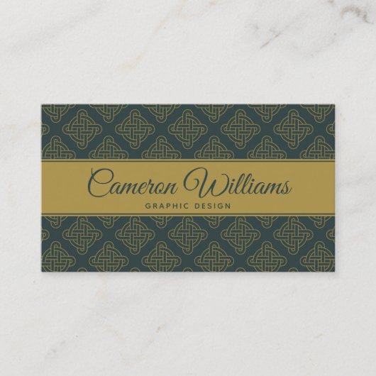 Elegant Celtic Knot Pattern Visitekaartje (Voorkant)