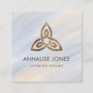 Elegant Celtic Trinity Knot Ornament Vierkante Visitekaartje