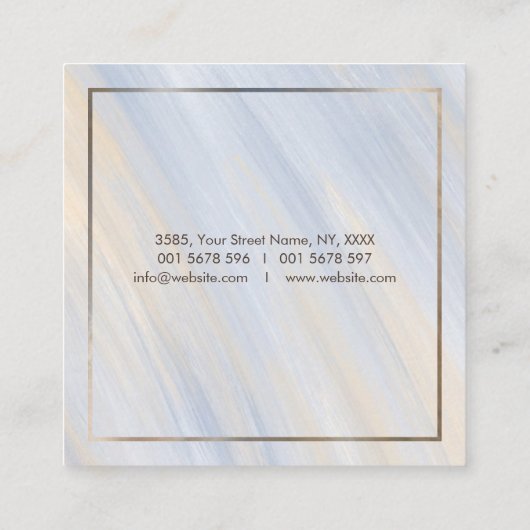 Elegant Celtic Trinity Knot Ornament Vierkante Visitekaartje (Achterkant)