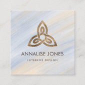 Elegant Celtic Trinity Knot Ornament Vierkante Visitekaartje (Voorkant)