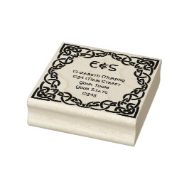 Elegant Celtic Wedding Celtic Knot Return Address Rubberstempel