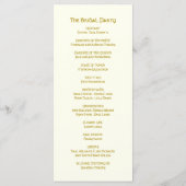 Elegant Celtic Wedding Gold | Programma Ceremony Programmakaart (Achterkant)