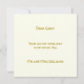 Elegant Celtic Wedding Ivory Faux Gold Celtic Knot Bedankkaart (Achterkant)