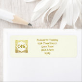 Elegant Celtic Wedding Ivory Faux Gold Celtic Knot Etiket (Insitu)