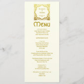 Elegant Celtic Wedding Ivory Faux Gold Celtic Knot Menu (Voorkant)