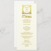 Elegant Celtic Wedding Ivory Faux Gold Celtic Knot Menu (Voorkant / Achterkant)
