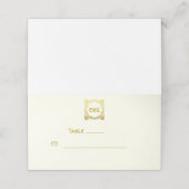 Elegant Celtic Wedding Ivory Faux Gold Celtic Knot Plaatskaartje (Buitenkant ongevouwen)