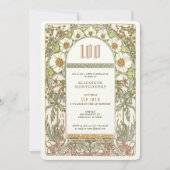 Elegant Centennial Celebration Art Nouveau Mucha Kaart (Voorkant)