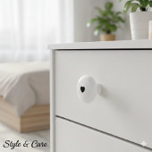 Elegant Ceramic Knob Featuring Minimalist Heart Ar Keramische Knop