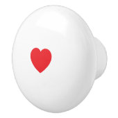 Elegant Ceramic Knob Featuring Minimalist Heart Ar Keramische Knop (Rechts)