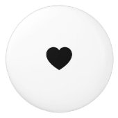Elegant Ceramic Knob Featuring Minimalist Heart Ar Keramische Knop (Voorkant)