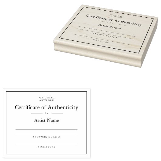 Elegant certificaat van echtheid Sjabloon stempel (Gestempeld)