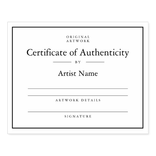 Elegant certificaat van echtheid Sjabloon stempel (Afrduk)