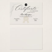 Elegant certificaat van Sjabloon Visitekaartje (Voorkant /achterkant)