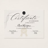 Elegant certificaat van Sjabloon Visitekaartje (Voorkant)