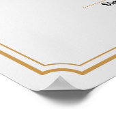 Elegant Certificaat van Waardering Goud Klassiek D Poster (Hoek)