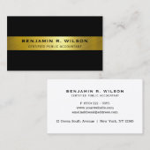 Elegant Certified Public Accountant Visitekaartje (Voorkant / Achterkant)