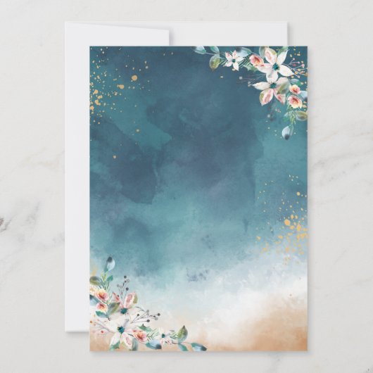 Elegant Chalice Floral Eerste Heilige Communie Kaart (Achterkant)