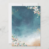 Elegant Chalice Waterverf Flowers Baptisme Kaart (Achterkant)