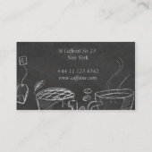Elegant  Chalk Cafe Pub Bar Coffee Kaart Visitekaartje (Achterkant)