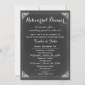 Elegant  Chalk Rustic Rehearsal Dinner Kaart (Voorkant)