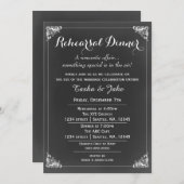 Elegant  Chalk Rustic Rehearsal Dinner Kaart (Voorkant / Achterkant)