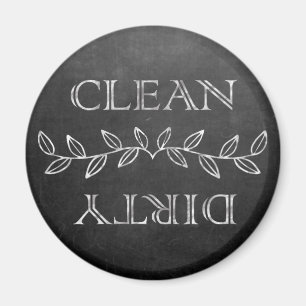 Elegant Chalkboard Dirty Clean Dishwasher Magnet