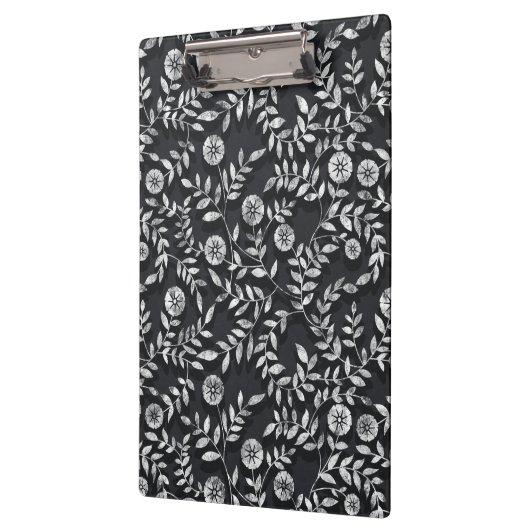 Elegant Chalkboard Floral Pattern Klembord (Links)